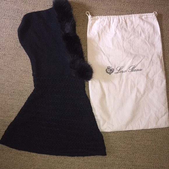 Loro Piana Cashmere Rimmed Shawl hoodie main image 6